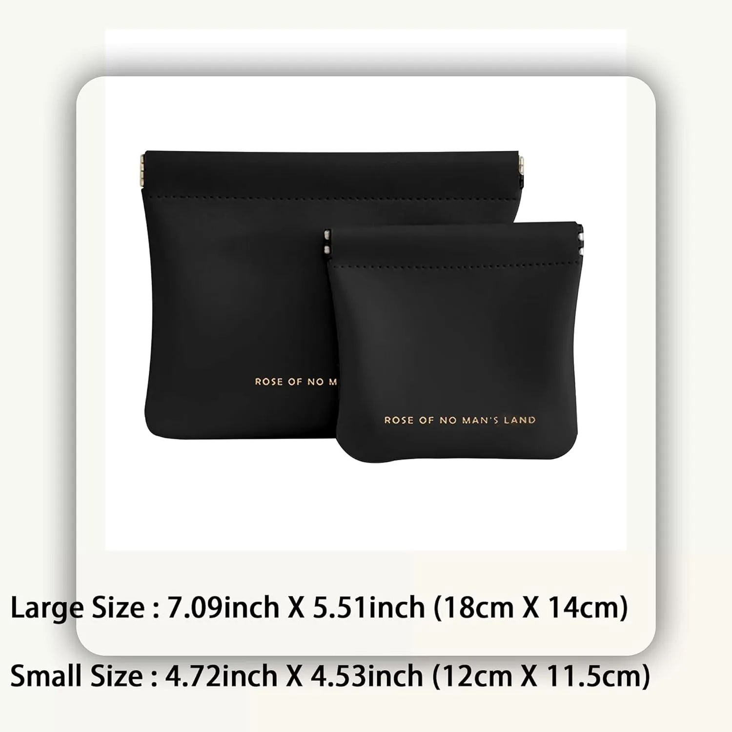 2 PCS Small Makeup Bag for Purse Portable Cosmetic Bags Mini Travel Essentials Coin Purse Lipstick Cosmetic Accessories Organizer Small Travel Kit Storage Pouch Black