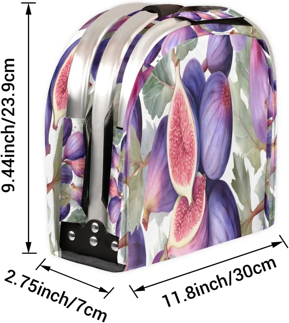 Collapsible Picnic Basket with Handle, Purple Fig Illustration 30L Reusable Shopping Basket, Polyester Portable Market Basket for Shopping, Beach, Storage