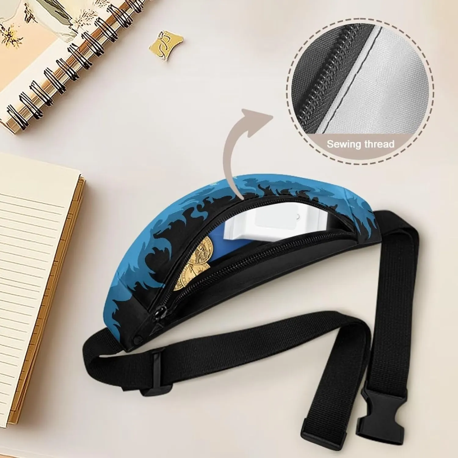 Cozeyat Blue Flame Kids Fanny Pack for Toddler Boys 4-6 Small Belt Bag Crossbody Sling Bag Waist Pack for Runing Hiking Camping Traveling