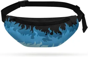 Cozeyat Blue Flame Kids Fanny Pack for Toddler Boys 4-6 Small Belt Bag Crossbody Sling Bag Waist Pack for Runing Hiking Camping Traveling