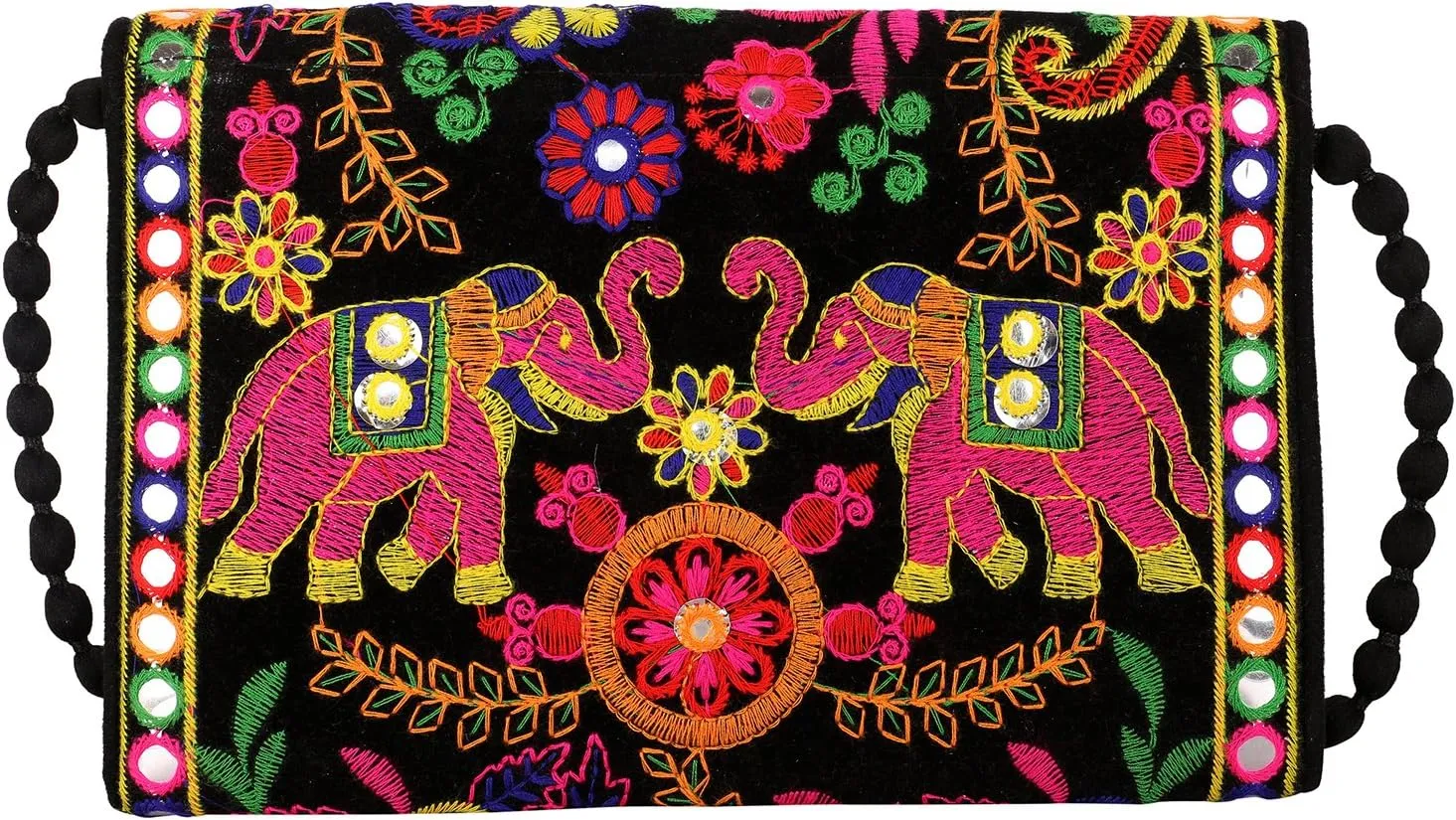 Craft Trade Clutch Bags for Women - Rajasthani Hand Embroidered Mini Crossbody Bag Women's Cluches for Wedding Party Gifts