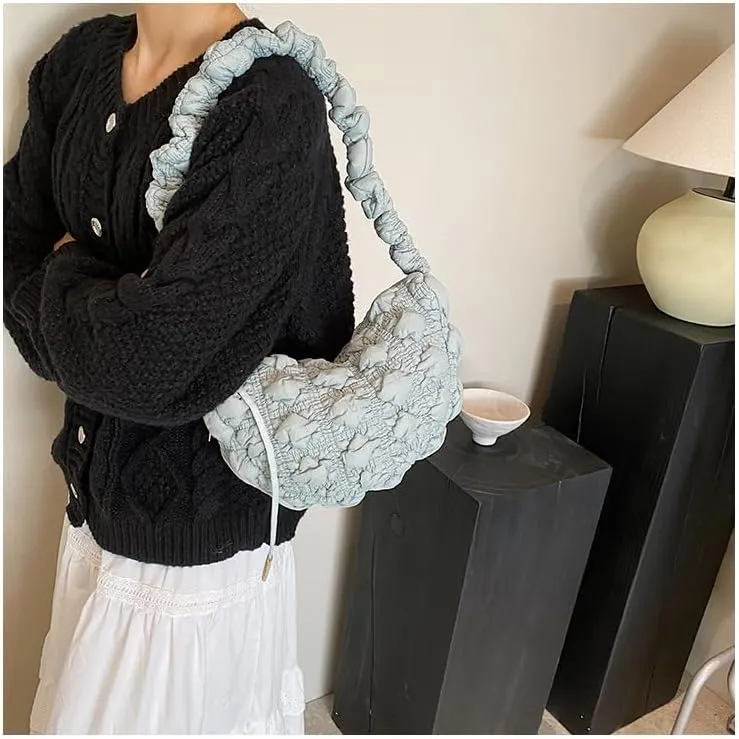 Cute Handbag Purse for Women, Chic Sling Purse Shoulder Handbags Puffer Bags for Women Ladies Casual Aesthetic Kawaii
