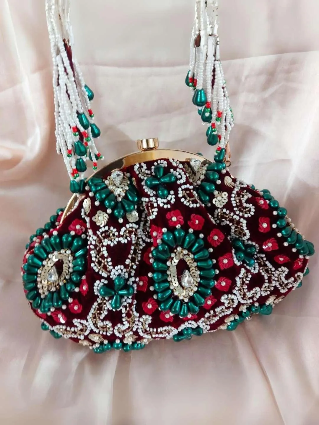 Designer Half Frame Clutch