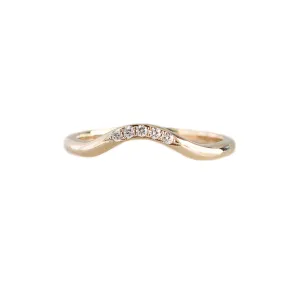 Diamond Wave Band 5-stone - made to order