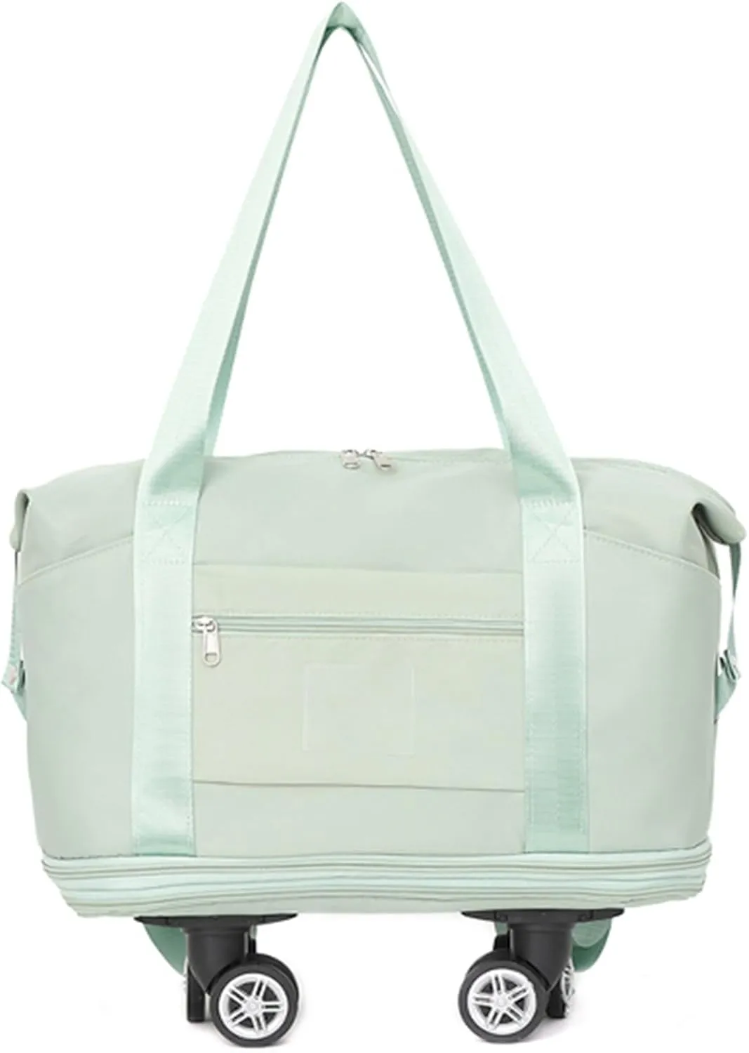 Expandable Rolling Duffel Bag with Wheels - Collapsible Travel Bag for Airline & Road Trips | Foldable Weekender Bag with 360 Spinner Wheels for Men & Women(Green)
