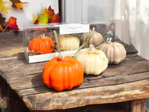 Fall Decor, Pumpkin Scented Candle, Table Decor, Pumpkin Shaped Candle