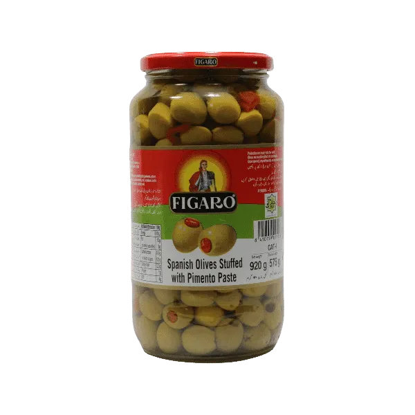 FIGARO STUFFED GREEN OLIVES 575GM
