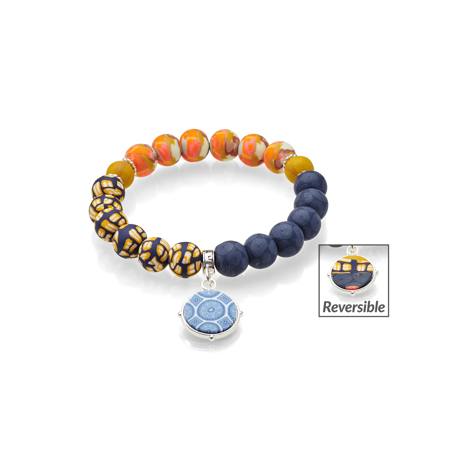 French Quarter Color Block Charm Bracelet