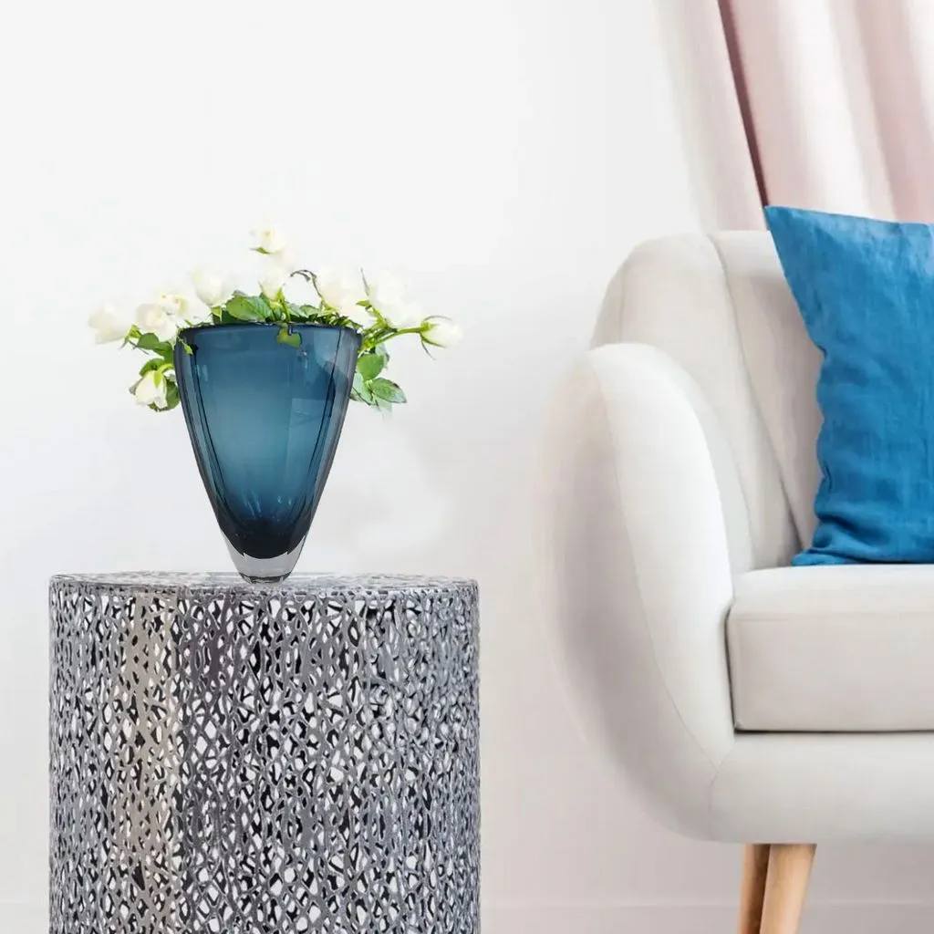 Heavy Glass Vase-Centerpiece-Quiet Luxury-Gift-Modern Design-Minimal