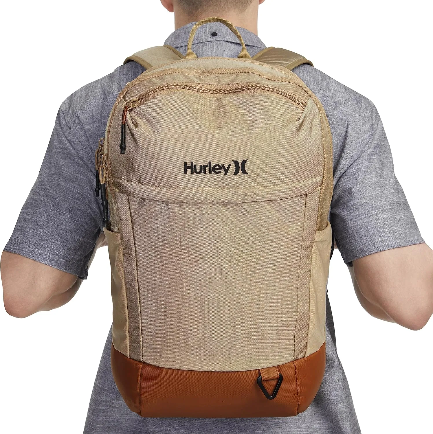 Hurley Mens Classic Backpack, Khaki, One Size
