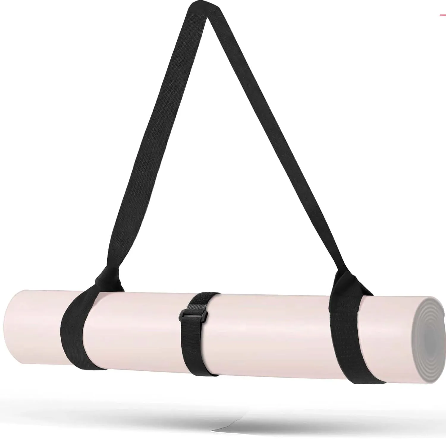 MRZZATA Yoga Mat Carrier Strap - Adjustable Thick and Wide Strap for Carrying Mat or Stretching, Black