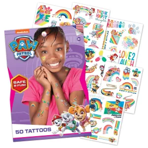 Savvi - 50 Paw Patrol Temporary Tattoos: Sky and Everest, Skin-Safe Ink, Great for Birthday Parties, Gifts for Boys and Girls Ages 4-12 , Made in the USA [6 sheets, 50 count]