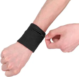 Sports Wristband, Zipper Workout Wallet Gym Wrist Bag Breathable Pocket Sweatband Wrist Wallet for Running Cycling Sports Keys Storage
