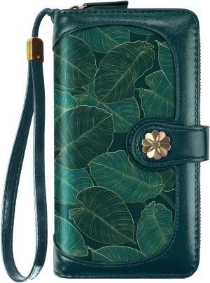 Wallets for Women Multi Card Holder Wallet Clutch Wallet Card Holder Organizer Ladies Purse with Wrist strap Purse