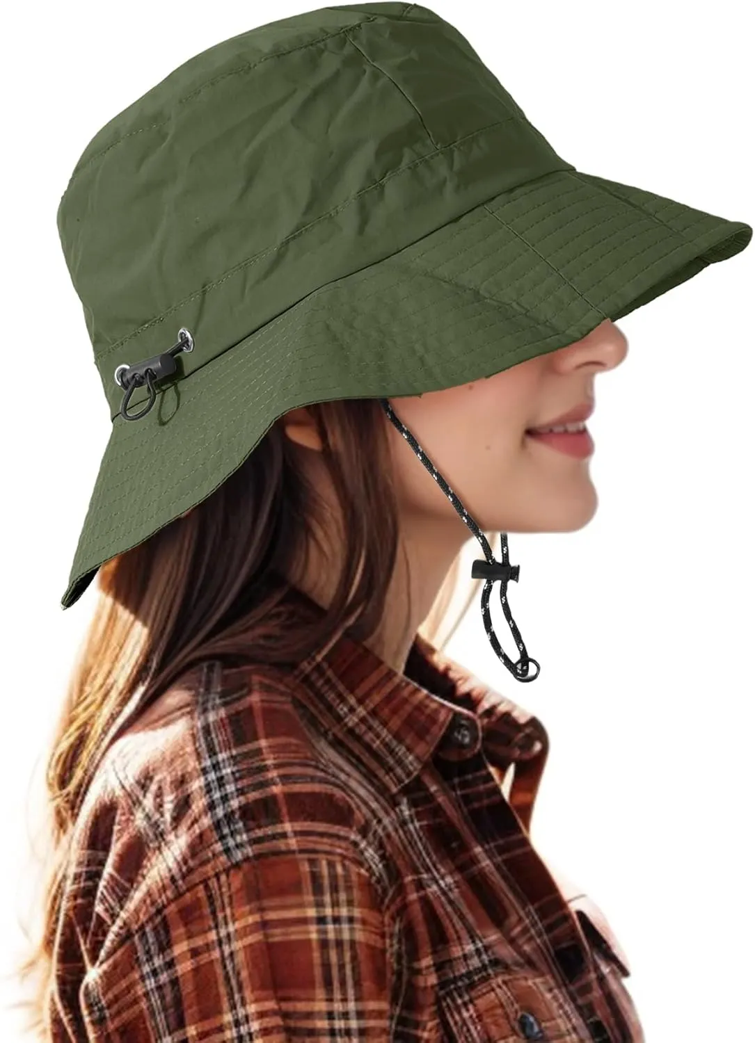 Waterproof Bucket Hat Women - UV Protection Rain Hats Ladies Packable Foldable Fishing Hat
