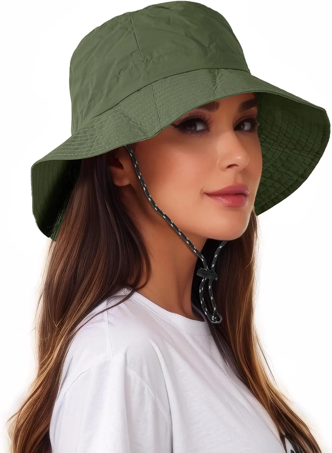 Waterproof Bucket Hat Women - UV Protection Rain Hats Ladies Packable Foldable Fishing Hat