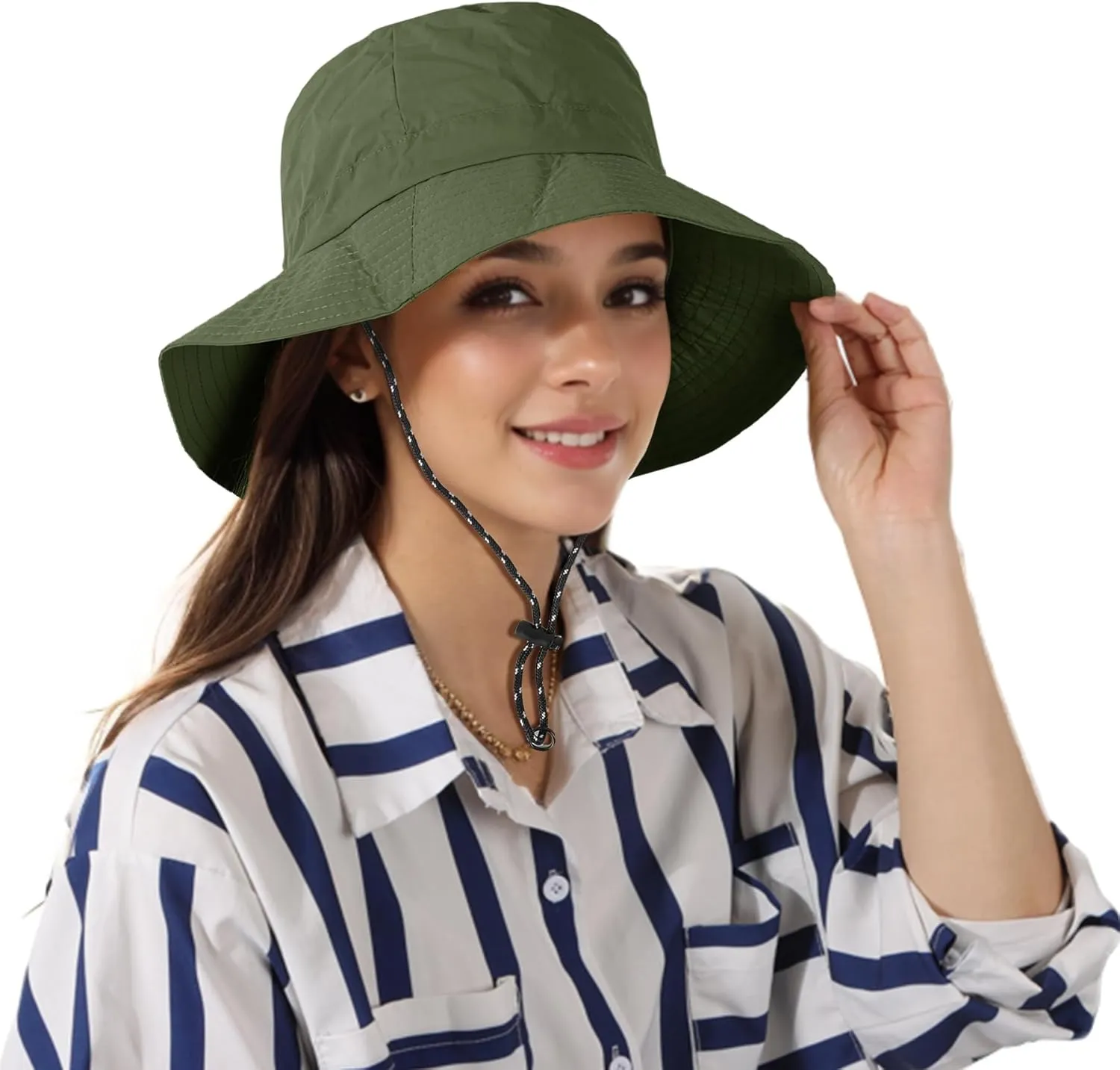 Waterproof Bucket Hat Women - UV Protection Rain Hats Ladies Packable Foldable Fishing Hat
