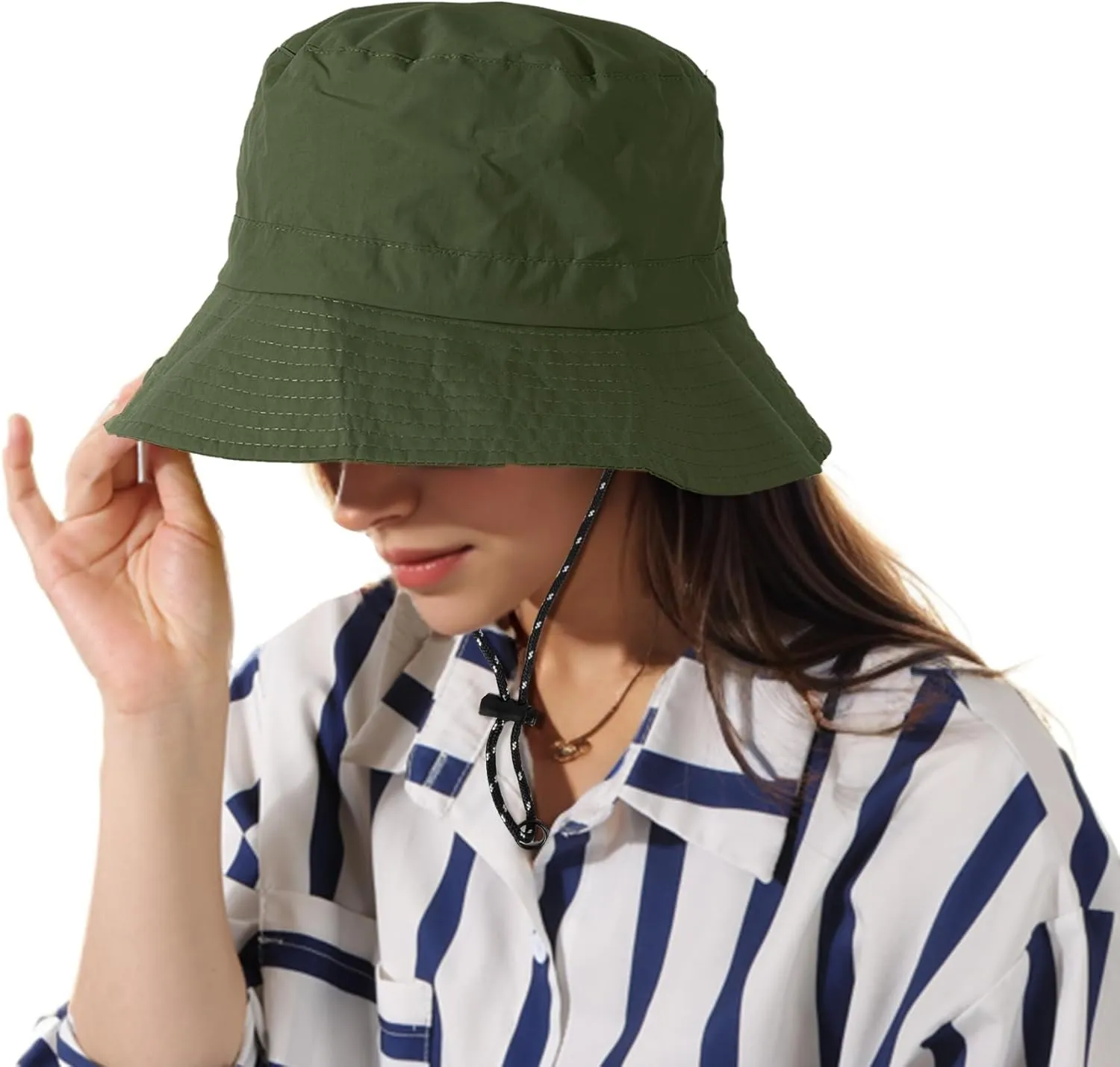 Waterproof Bucket Hat Women - UV Protection Rain Hats Ladies Packable Foldable Fishing Hat