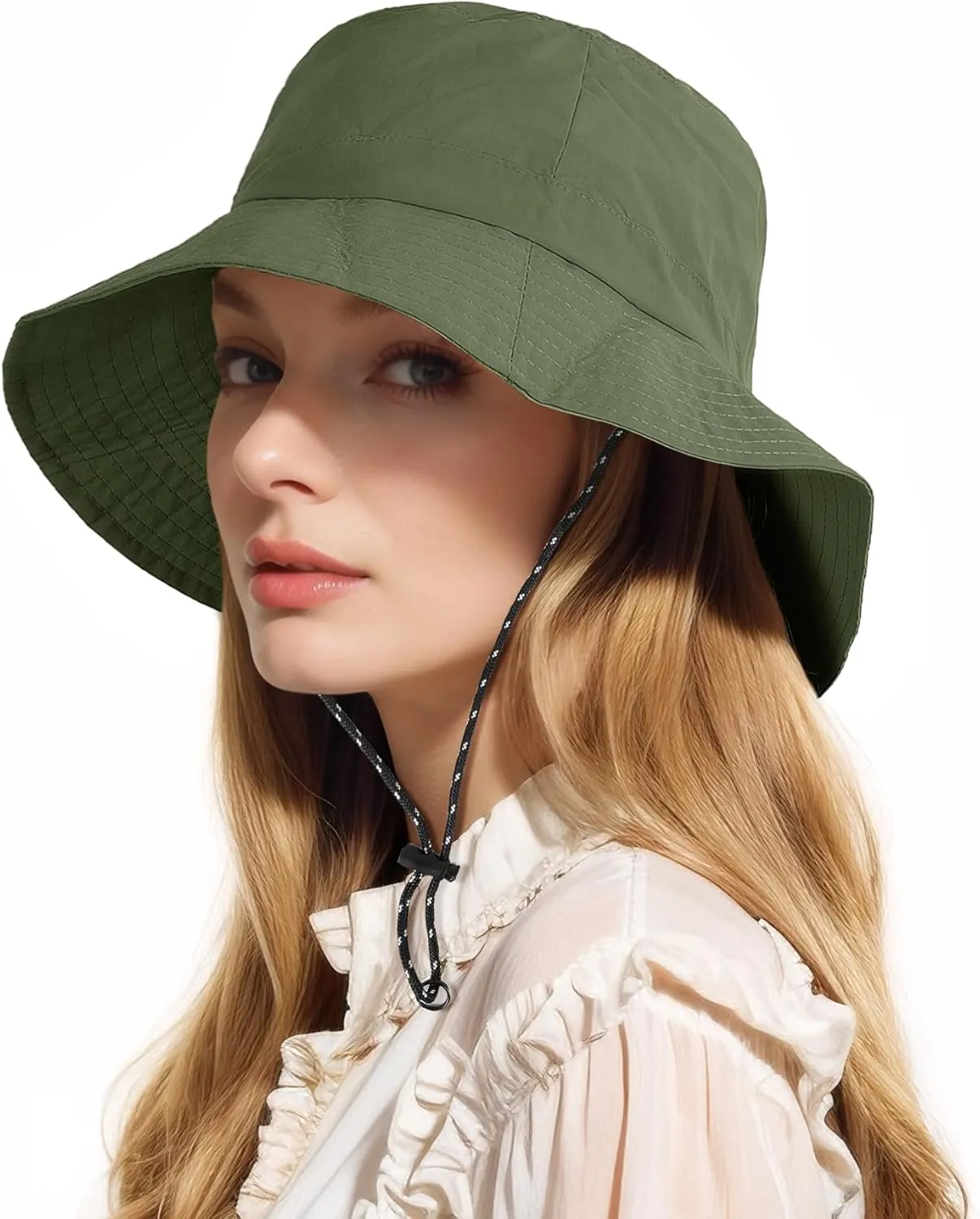 Waterproof Bucket Hat Women - UV Protection Rain Hats Ladies Packable Foldable Fishing Hat