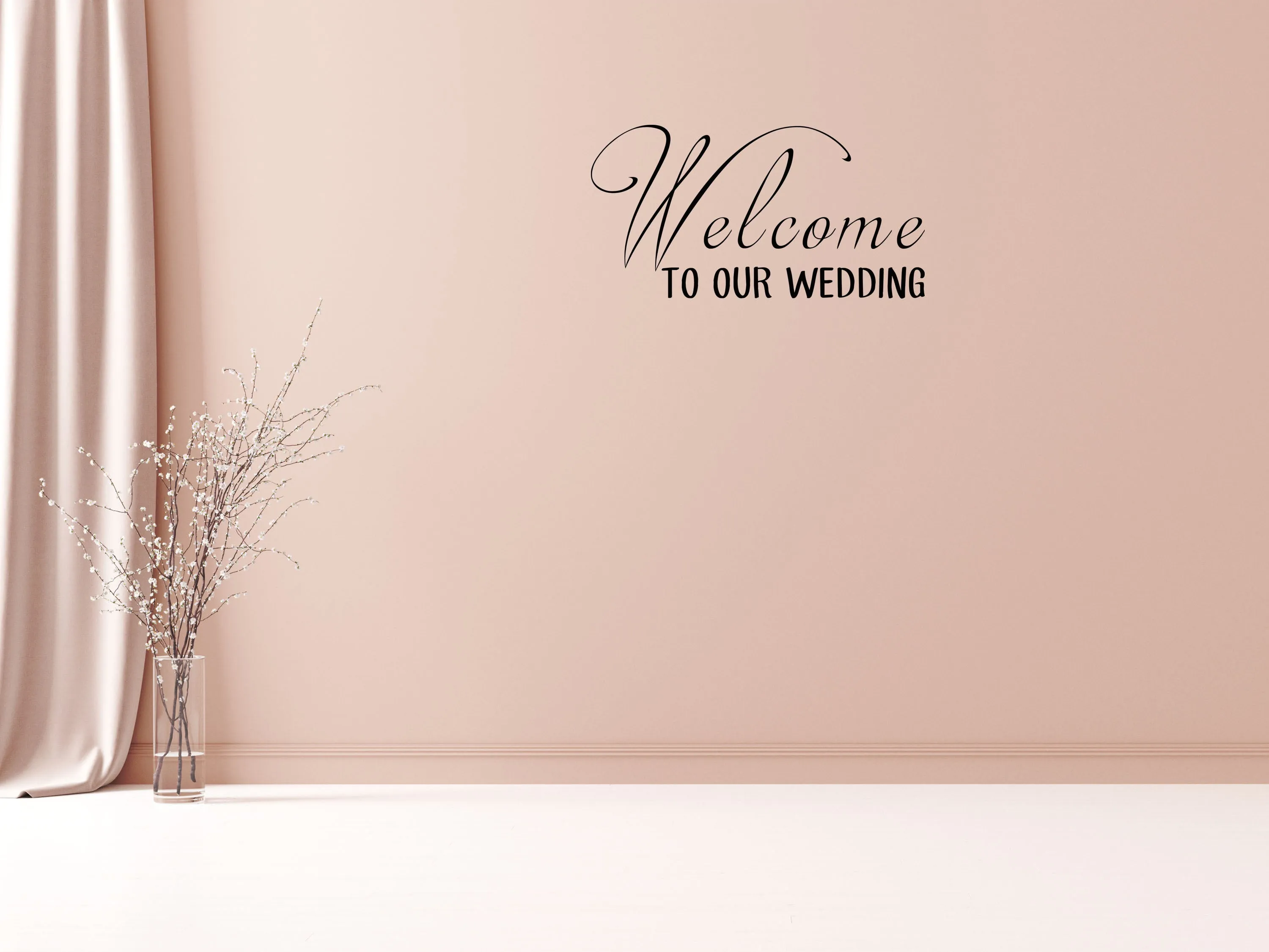 Welcome To Our Wedding Wall Decal