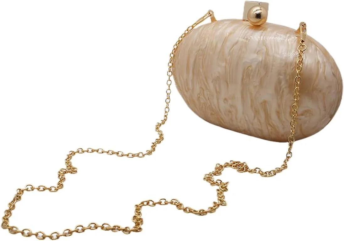 Women Acrylic Clutch Purse Marble Evening Bag Glitter Acrylic Shoulder Handbag Wedding Party Prom Trendy Purse