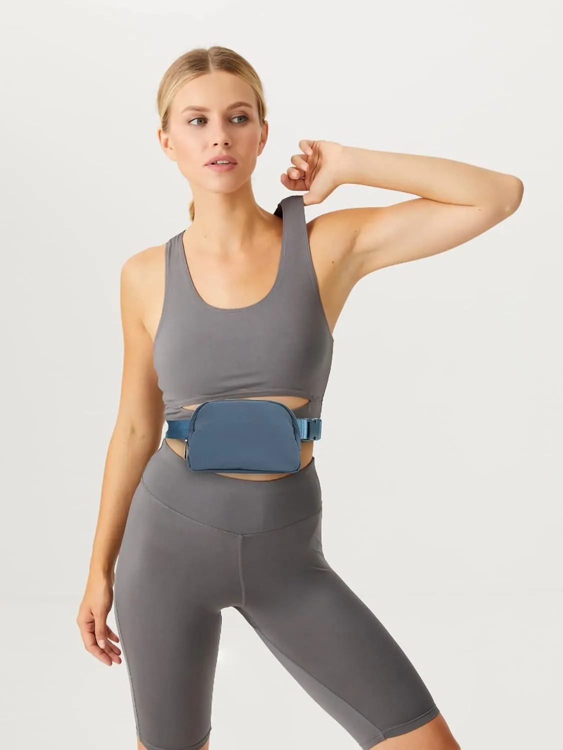 ZOPPEN Fanny Packs for Women Mini Belt Bag, Small Waist Bag Water Proof Fanny Pack Crossbody with Adjustable Strap, Everywhere Belt Bag Dupes for Travel Running Hike Work Out, Blue
